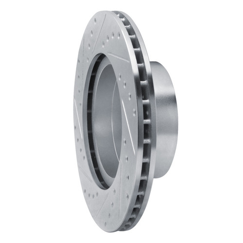 R1 82-88 BMW 528E Front Right Drilled & Slotted Silver Brake Rotor