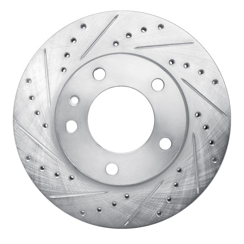 R1 82-88 BMW 524TD Front Left Drilled & Slotted Silver Brake Rotor