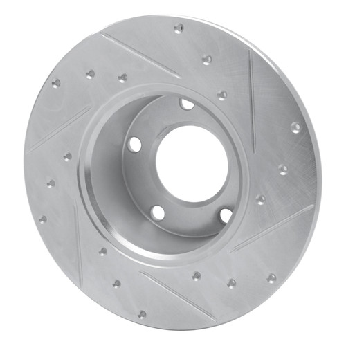 R1 76-76 BMW 530I Front Left Drilled & Slotted Silver Brake Rotor