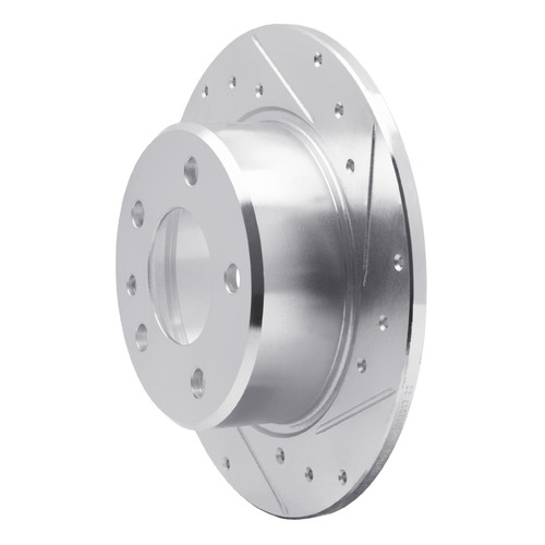 R1 78-81 BMW 733I Rear Right Drilled & Slotted Silver Brake Rotor