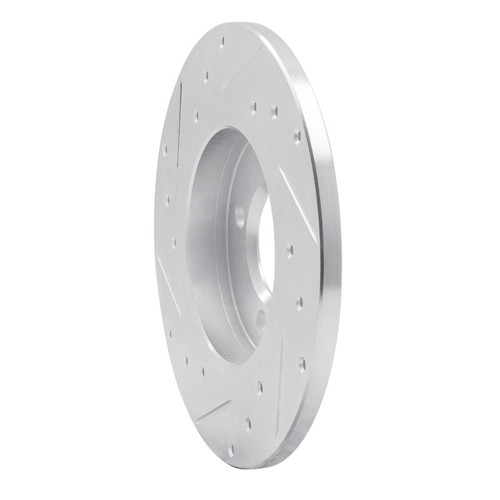 R1 84-85 BMW 318I Front Right Drilled & Slotted Silver Brake Rotor