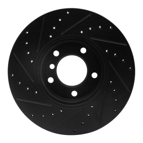 R1 07-21 BMW 220i (Mexico) Front Right Drilled & Slotted Black Brake Rotor