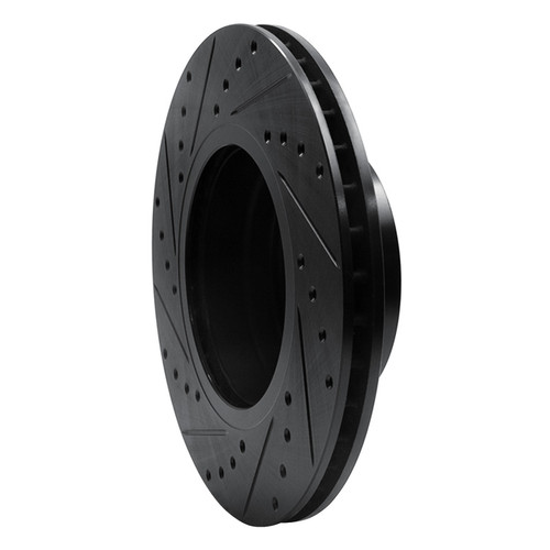 R1 04-10 BMW 525i (Mexico) Front Right Drilled & Slotted Black Brake Rotor