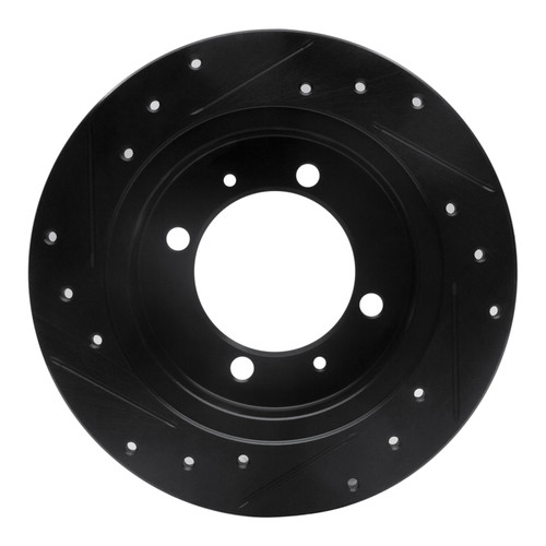 R1 00-07 Mitsubishi SPace STAR (Mexico) Rear Right Drilled & Slotted Black Brake Rotor