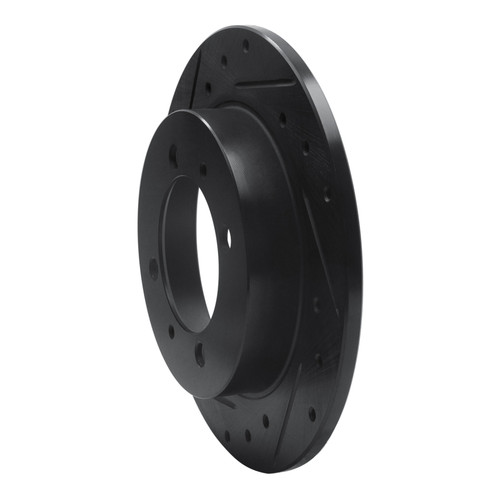 R1 00-07 Mitsubishi SPace STAR (Mexico) Rear Left Drilled & Slotted Black Brake Rotor