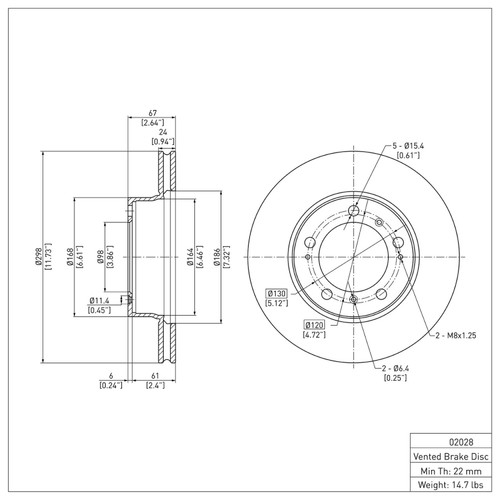 R1 97-04 Porsche Boxster Front Brake Rotor