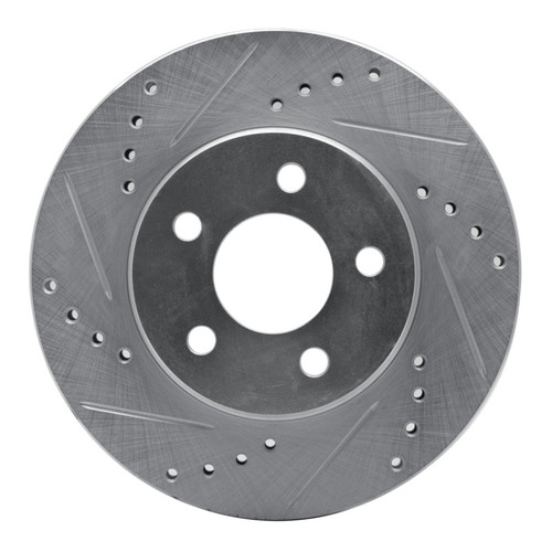 R1 95-99 Dodge Neon (USA/Canada) Front Left Drilled & Slotted Silver Brake Rotor