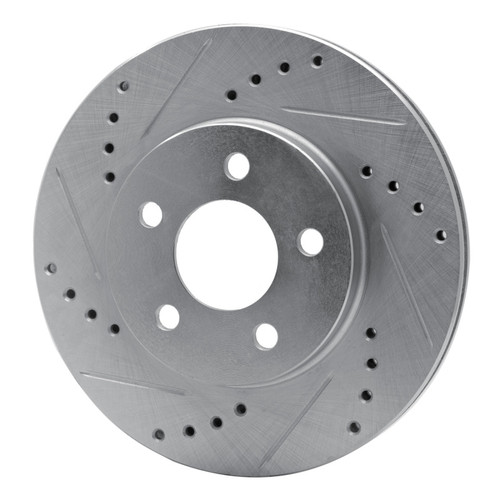 R1 95-99 Dodge Neon (USA/Canada) Front Left Drilled & Slotted Silver Brake Rotor