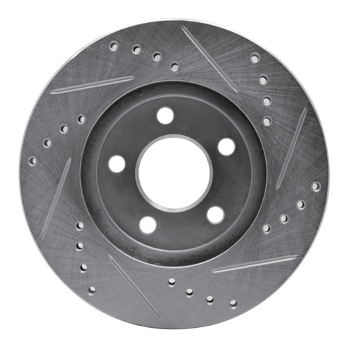 R1 95-99 Dodge Neon (USA/Canada) Front Left Drilled & Slotted Silver Brake Rotor