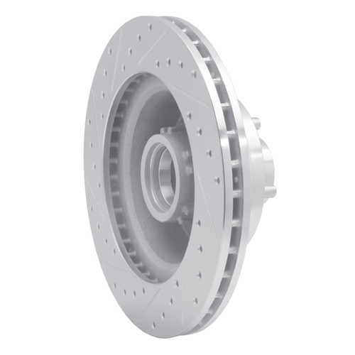 R1 76-81 Chrysler Newport Front Right Drilled & Slotted Silver Brake Rotor