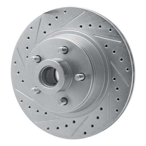 R1 76-81 Chrysler Newport Front Left Drilled & Slotted Silver Brake Rotor