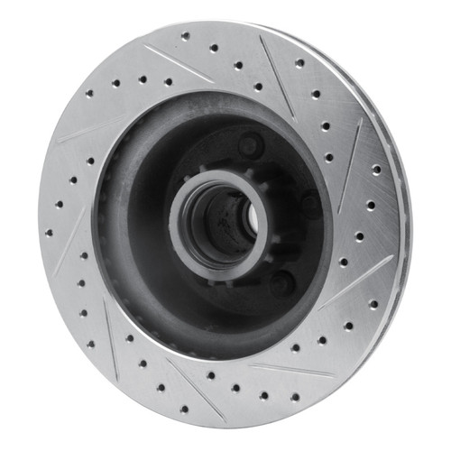 R1 76-81 Chrysler Newport Front Left Drilled & Slotted Silver Brake Rotor