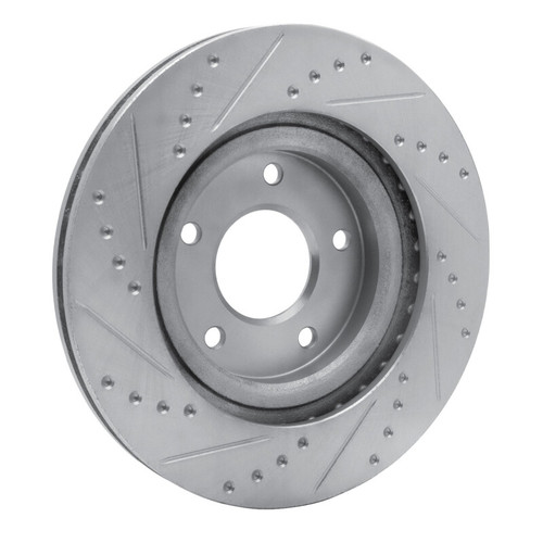 R1 07-25 Chrysler SEBRING Front Right Drilled & Slotted Silver Brake Rotor