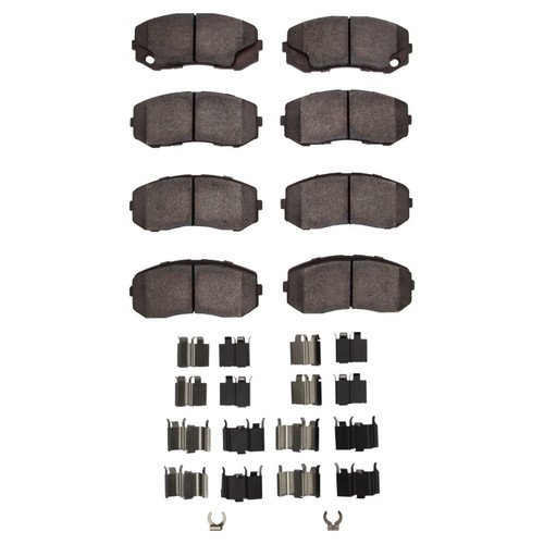 R1 05-11 Freightliner FL360 (Mexico) Front/Rear Ceramic Pads & Hardware Kit