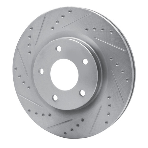 R1 07-25 Chrysler SEBRING Front Left Drilled & Slotted Silver Brake Rotor