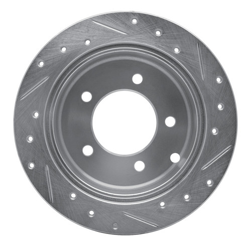 R1 07-17 Chrysler 200 Rear Left Drilled & Slotted Silver Brake Rotor EDZ-39022L