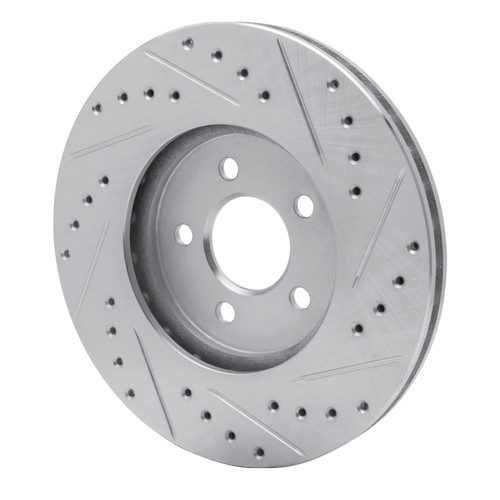 R1 95-06 Chrysler Cirrus Front Left Drilled & Slotted Silver Brake Rotor