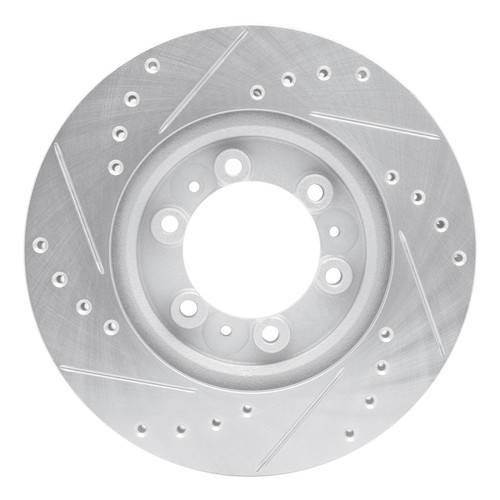 R1 92-02 Acura SLX Front Right Drilled & Slotted Silver Brake Rotor