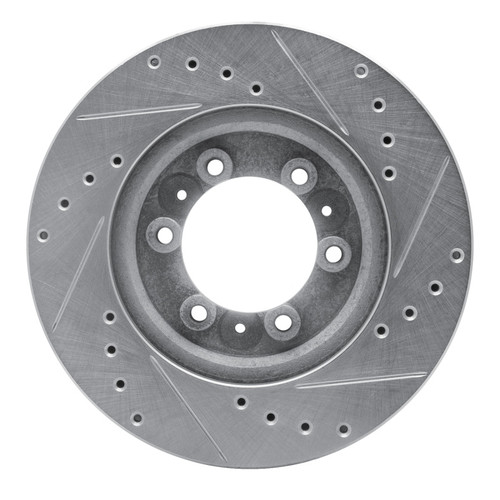 R1 92-02 Acura SLX Front Left Drilled & Slotted Silver Brake Rotor