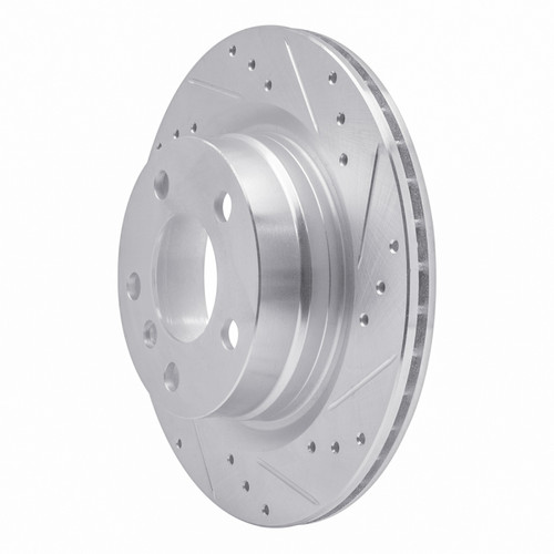 R1 06-21 BMW 230I Rear Right Drilled & Slotted Silver Brake Rotor
