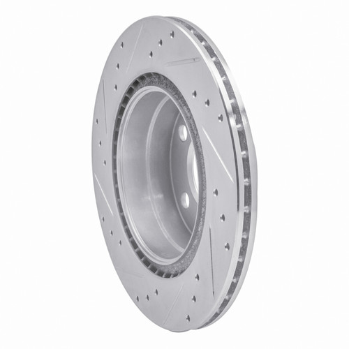 R1 06-21 BMW 230I Rear Right Drilled & Slotted Silver Brake Rotor