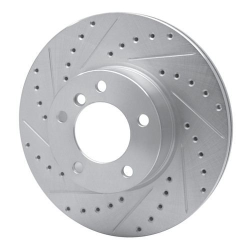 R1 07-21 BMW 228I xDrive Front Left Drilled & Slotted Silver Brake Rotor