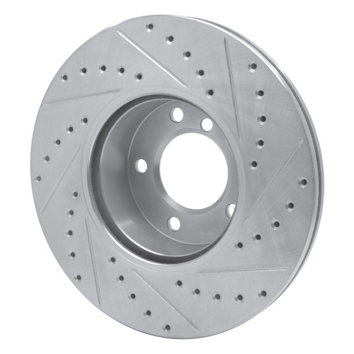 R1 07-21 BMW 228I xDrive Front Left Drilled & Slotted Silver Brake Rotor