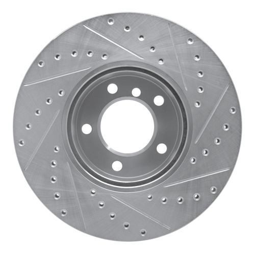R1 07-21 BMW 228I xDrive Front Left Drilled & Slotted Silver Brake Rotor