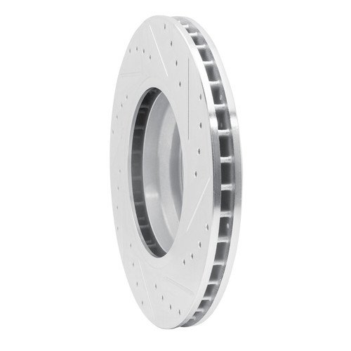 R1 07-15 BMW 335XI Front Left Drilled & Slotted Silver Brake Rotor