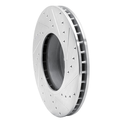 R1 04-10 BMW 530XI Front Left Drilled & Slotted Silver Brake Rotor