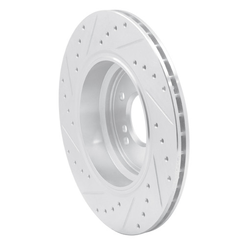 R1 00-06 BMW M5 Rear Right Drilled & Slotted Silver Brake Rotor