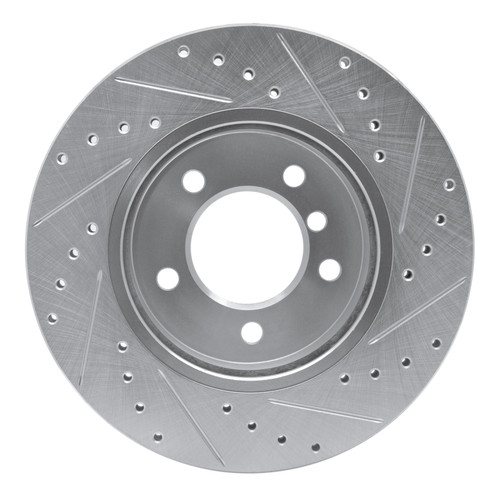 R1 99-08 BMW 325CI (USA/Canada) Front Left Drilled & Slotted Silver Brake Rotor