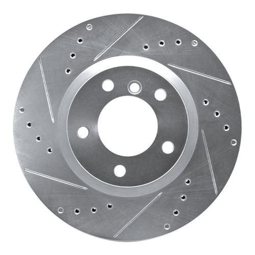 R1 95-02 BMW Z3 Right Front Drilled & Slotted Silver Brake Rotor
