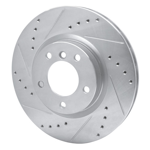 R1 95-02 BMW Z3 Right Front Drilled & Slotted Silver Brake Rotor