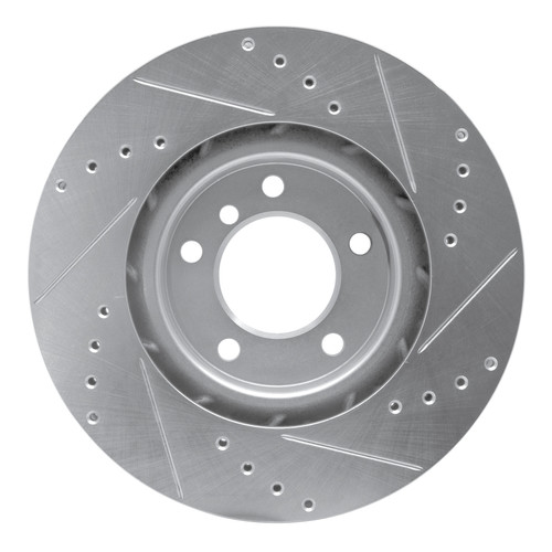 R1 95-02 BMW Z3 Right Front Drilled & Slotted Silver Brake Rotor