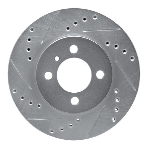 R1 84-91 BMW 325IX Front Left Drilled & Slotted Silver Brake Rotor