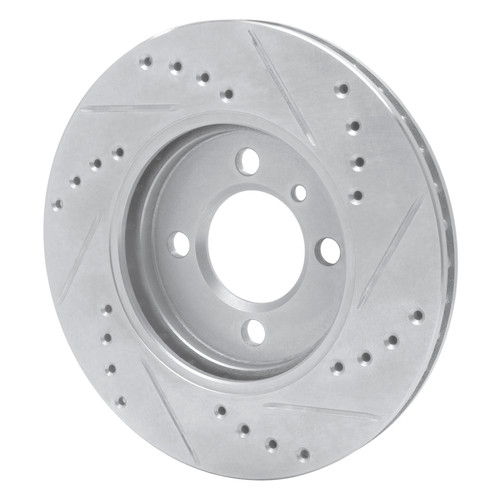R1 84-91 BMW 325IX Front Left Drilled & Slotted Silver Brake Rotor