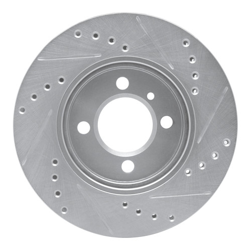 R1 84-91 BMW 325IX Front Left Drilled & Slotted Silver Brake Rotor