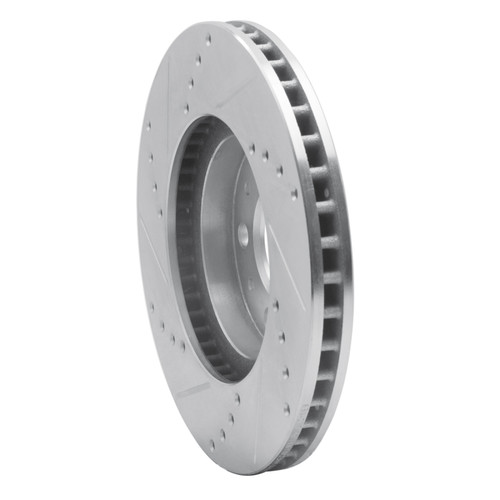 R1 95-04 Volvo 960 Front Right Drilled & Slotted Silver Brake Rotor