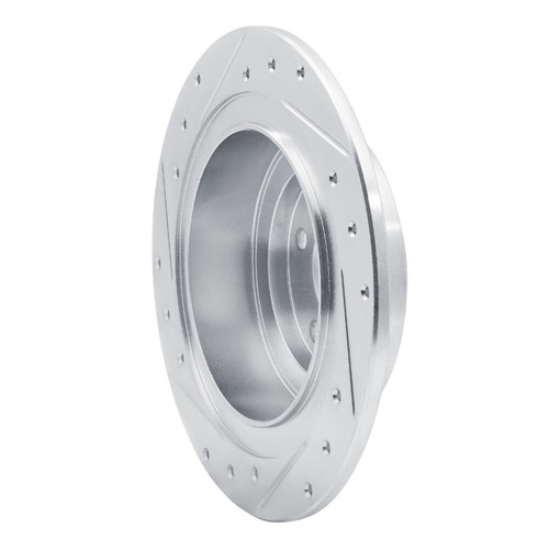 R1 00-06 Subaru Legacy Rear Right Drilled & Slotted Silver Brake Rotor