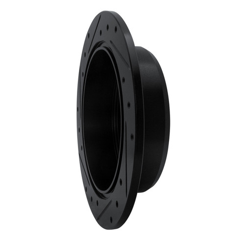 R1 06-15 Lexus IS250 Rear Right Drilled & Slotted Black Brake Rotor