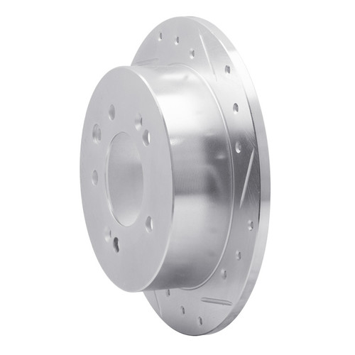 R1 07-10 Hyundai Elantra Rear Right Drilled & Slotted Silver Brake Rotor