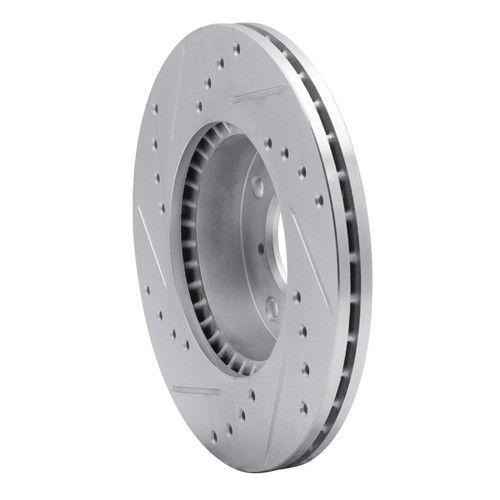 R1 99-07 Suzuki Esteem Front Right Drilled & Slotted Silver Brake Rotor