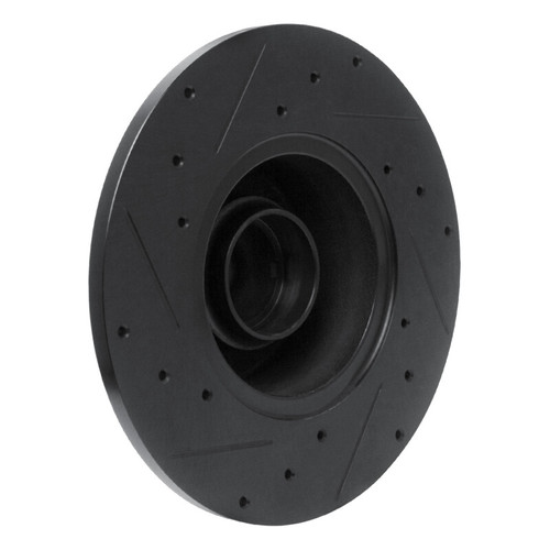 R1 79-85 Volkswagen Type 2 Front Right Drilled & Slotted Black Brake Rotor