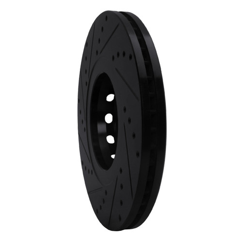 R1 02-05 Volkswagen Passat (USA/Canada) Front Right Drilled & Slotted Black Brake Rotor