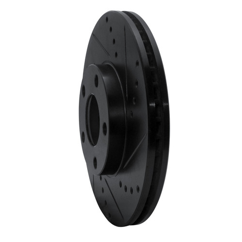 R1 98-98 Volkswagen Passat (USA/Canada) Front Right Drilled & Slotted Black Brake Rotor