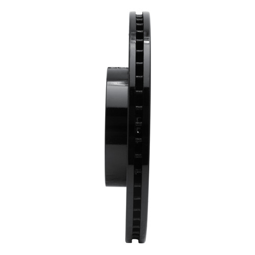 R1 14-24 Mazda 3 Front Left Drilled & Slotted Black Brake Rotor ECB-80052L