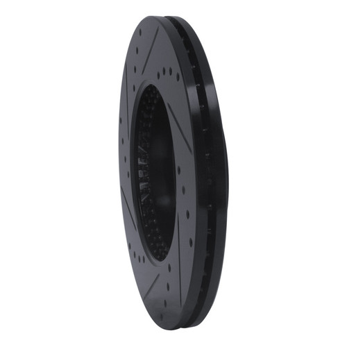 R1 03-05 Mazda 6 Front Right Drilled & Slotted Black Brake Rotor