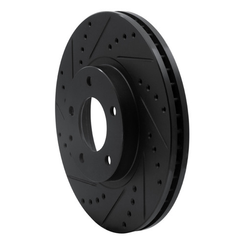 R1 01-02 Mazda Millenia Front Left Drilled & Slotted Black Brake Rotor