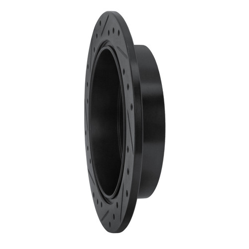 R1 95-02 Mazda Millenia Rear Right Drilled & Slotted Black Brake Rotor